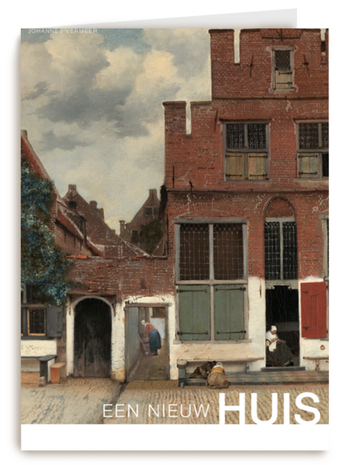 studio art kaart van schilderij johannes vermeer een nieuw huis