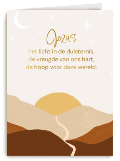 Kerstkaart religieus Jezus