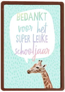 Bedanktkaart juf meester voor het super leuke schooljaar