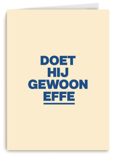 And C Doet hij gewoon effe