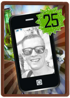 fotokaart telefoon 25 jaar geworden