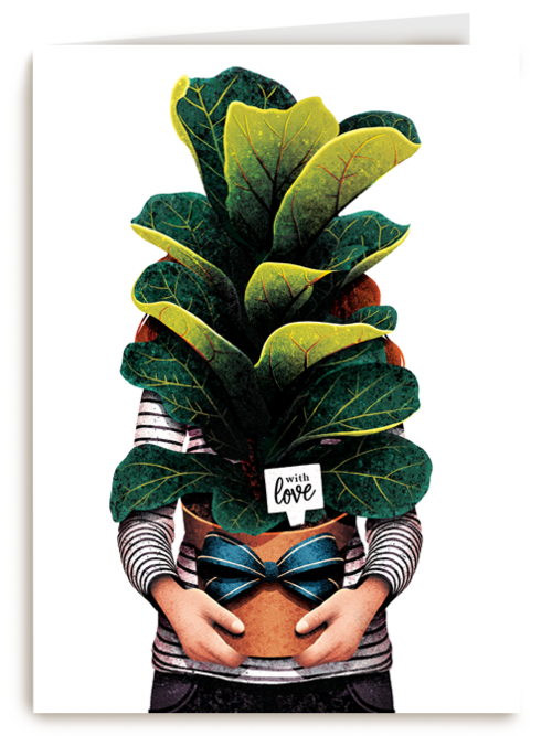vriendschap kaart folio with love plant