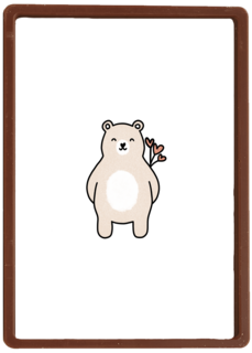 Bedankt beer met bloemen