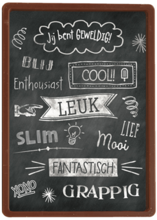 jij bent geweldig krijtbord