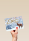 Rendier kerstkaart winter tafereel