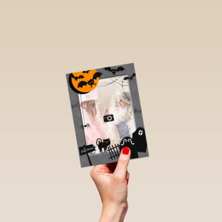 fotokaart halloween begraafplaats