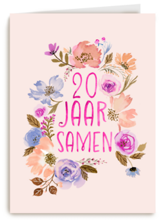 Huwelijksjubileum 20 jaar samen
