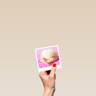 Baby kaart Dochter geboren Polaroid