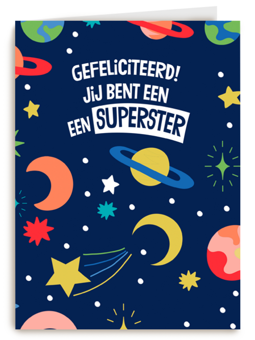 verjaardagskaart jij bent een superster