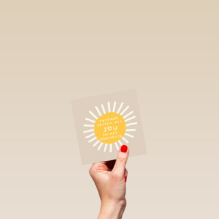Bedankt kaart thuiswerken vandaag zetten we jou in het zonnetje