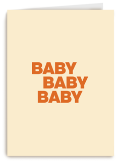 And C Baby Baby Baby kaart oranje