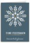 Kerstkaart zakelijk sneeuwvlok