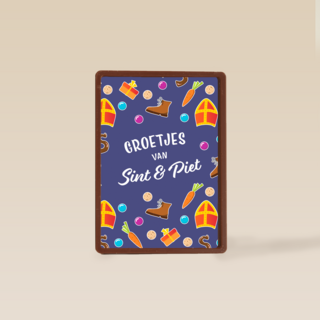 groetjes van sint en piet met veel strooigoed