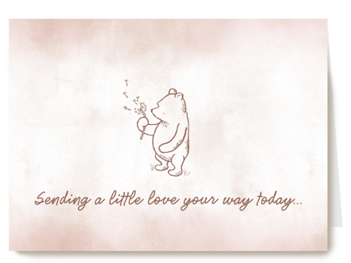 moederdag kaart winnie the pooh sending a little love