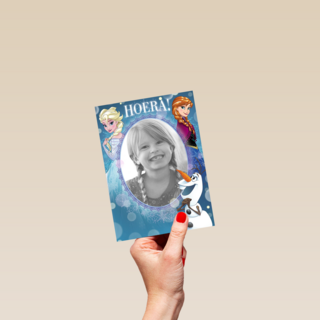 hoera een frozen kaart speciaal voor jou