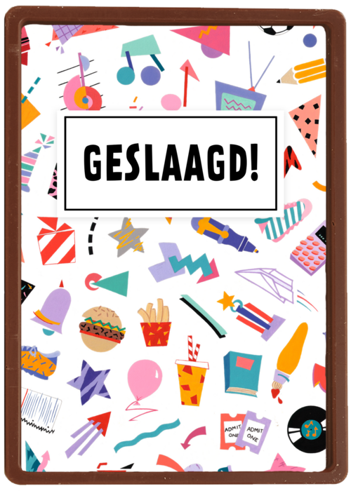Geslaagd kaart icoontjes