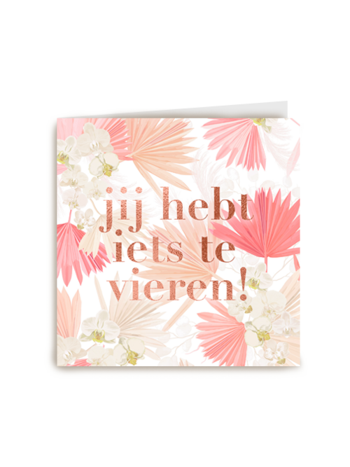 verjaardag kaart stijlvol jij hebt iets te vieren