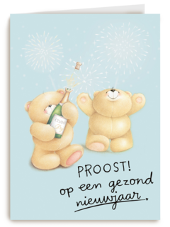 nieuwjaarskaart klassiek forever friends proost