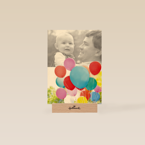 verjaardag fotokaart met heel veel ballonnen