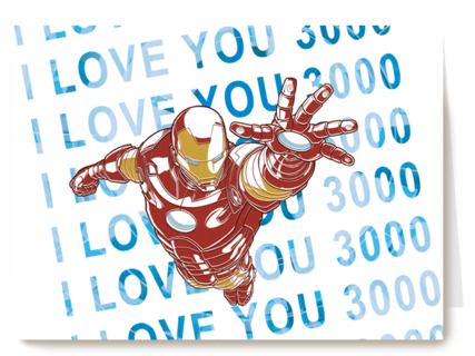 Ironman kaart I love you 3000