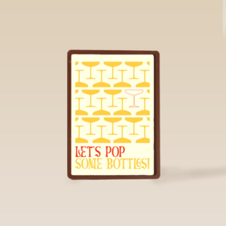 Nieuwjaar kaart lets pop some bottles
