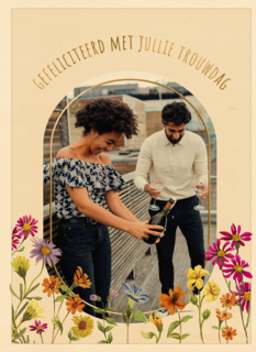 Gefeliciteerd met jullie trouwdag fotokaart