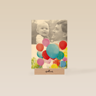 verjaardag fotokaart met heel veel ballonnen