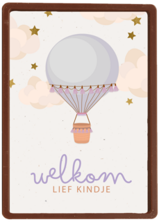 Adoptie felicitatiekaart luchtballon