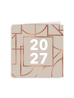 Nieuwjaar 2027 Grafisch rozegoud