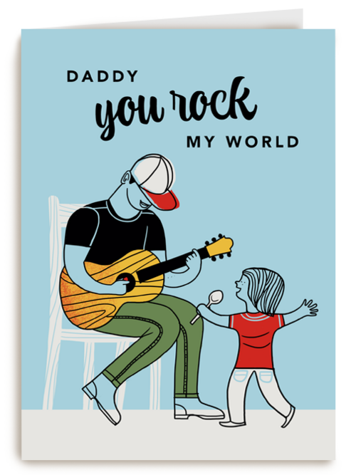Vaderdagkaart daddy you rock my world