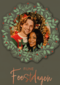 Fijne feestdagen kerstkrans fotokaart