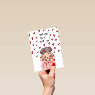 Valentijnskaart Heel veel kusjes voor jou