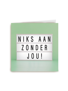 niks aan zonder jou lightbox