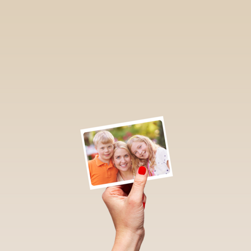 Fotokaart liggend wit kader 1 foto