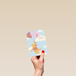 verjaardag kaart meisje winnie de poeh ballonnen