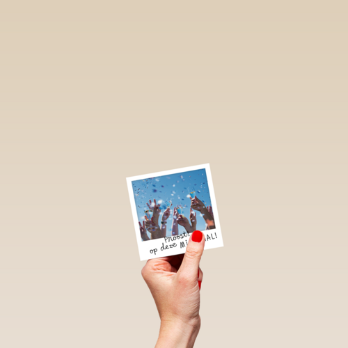 polaroid kaart jubileum deze mijlpaal