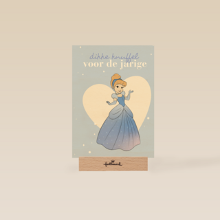 prinses kaart disney dikke knuffel voor de jarige assepoester