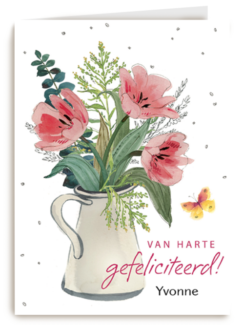 watercolor bloemen in vaas
