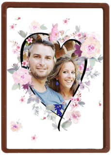 hart shape bloemen fotokaart