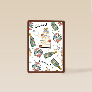 Love Story Cheers cake