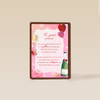 Huwelijksjubileum kaart 40 jaar getrouwd More than Word