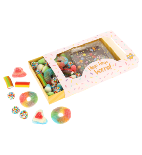 Brievenbus Snoep en Chocolade Hiep Hiep Hoera!  