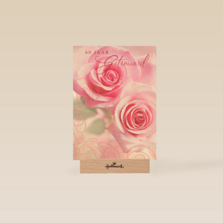 Roze rozen voor diamanten huwelijk