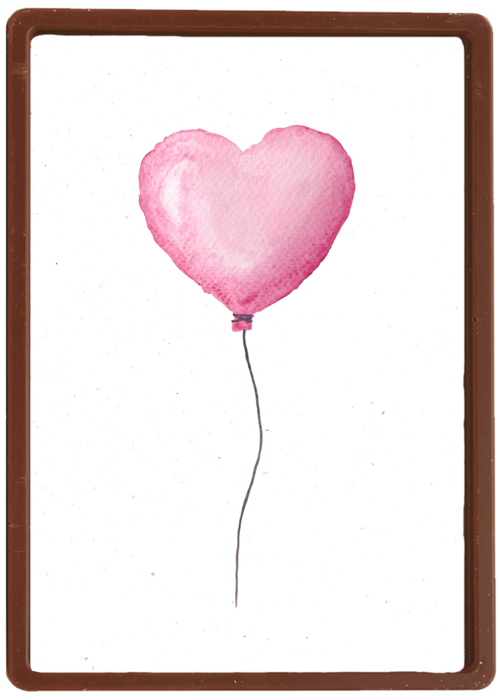 Ballon met hart zonder tekst
