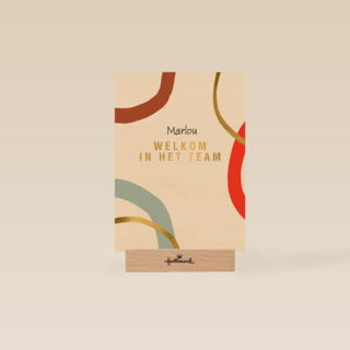 nieuwe baan kaart welkom