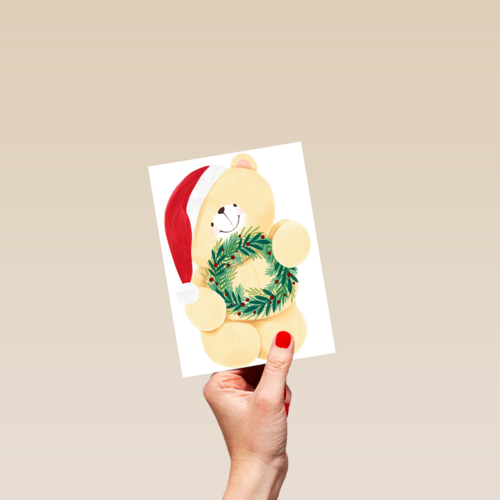 kerstkaart forever friends kerstkrans