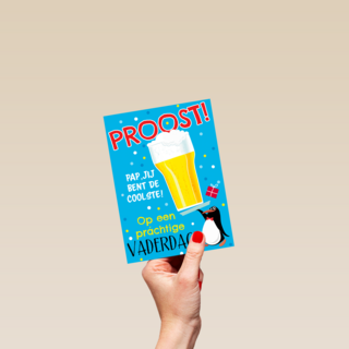 vaderdag kaart pinguin proost