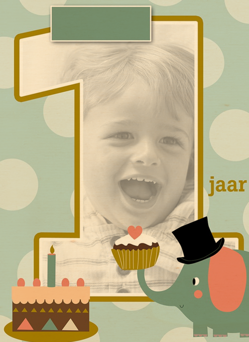 hoera een jaar kids jongen