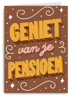 Pensioen kaart geniet van je pensioen