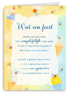 Verjaardagskaart wat een feest More than words